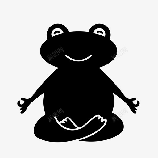 青蛙冥想动物冥想图标svg_新图网 https://ixintu.com 冥想 动物 放松 爬行动物 瑜伽 青蛙