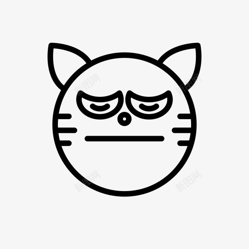 老虎动物困倦图标svg_新图网 https://ixintu.com 1行 动物 困倦 老虎 表情