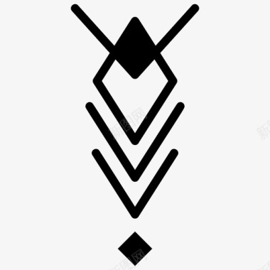 纳瓦霍族古代标志几何形状图标图标