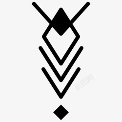 纳瓦纳瓦霍族古代标志几何形状图标高清图片