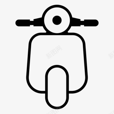 摩托车自行车运输图标图标