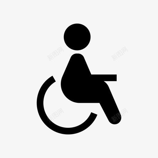 残疾人人员优先权图标svg_新图网 https://ixintu.com 人员 优先权 残疾人 轮椅