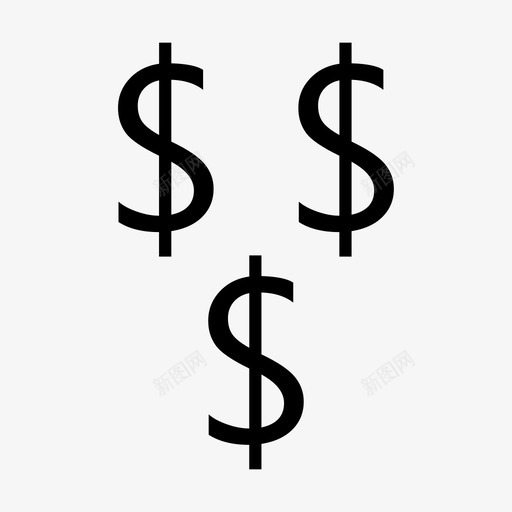 钱美元收入图标svg_新图网 https://ixintu.com 假日 富人 收入 美元
