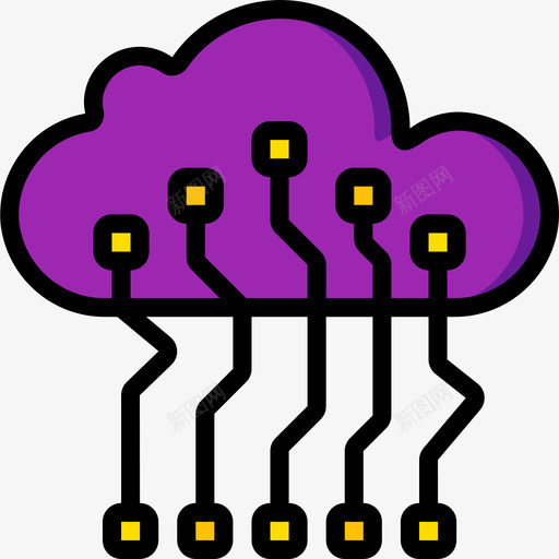 云计算分析37线性颜色图标svg_新图网 https://ixintu.com 云计算 分析 线性 颜色