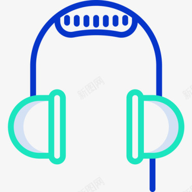 耳机音乐109轮廓颜色图标图标