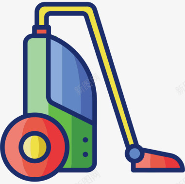 清洁家用电器1线颜色图标图标