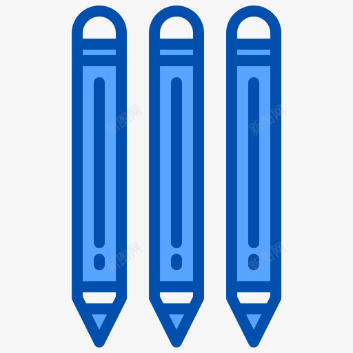 铅笔学校128蓝色图标svg_新图网 https://ixintu.com 学校 蓝色 铅笔
