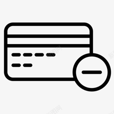 拒绝付款信用卡借记卡图标图标