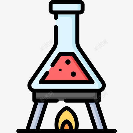 化学学院10线性颜色图标svg_新图网 https://ixintu.com 化学 学院 线性 颜色