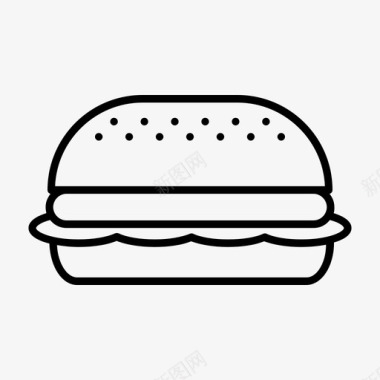 汉堡食物肉图标图标