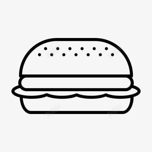 汉堡食物肉图标svg_新图网 https://ixintu.com 汉堡 沙拉 街道 食物