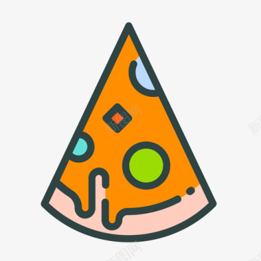 披萨快餐85原色图标图标