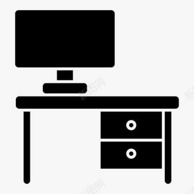 工作空间电脑桌子图标图标