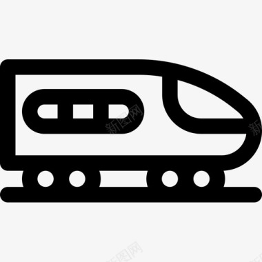 火车车辆和运输6直线图标图标