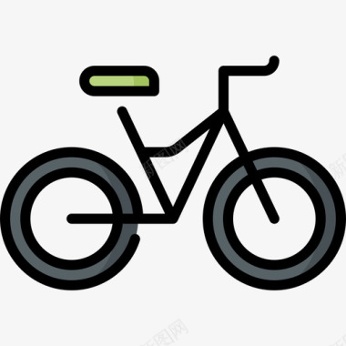 山地自行车自行车比赛12线性颜色图标图标