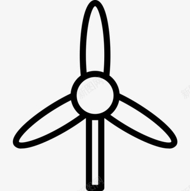 风能能源生态线性图标图标