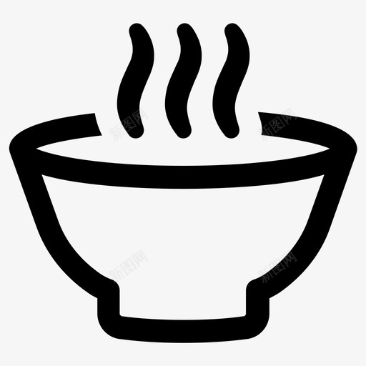 食物碗饭图标svg_新图网 https://ixintu.com 汤碗 面条 食物