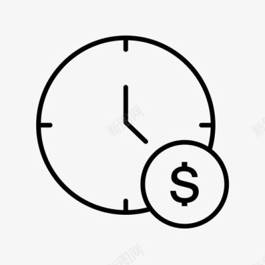 时间就是金钱时钟图标图标