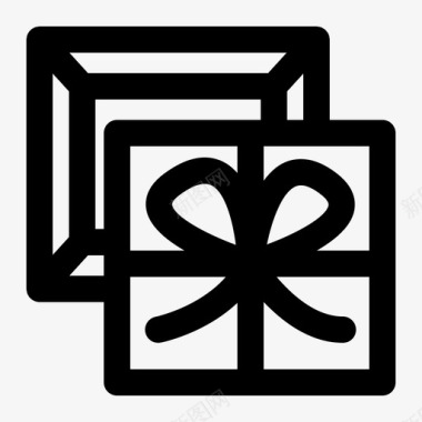礼品盒周年纪念生日图标图标