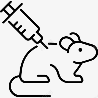 小鼠实验动物实验药物图标图标
