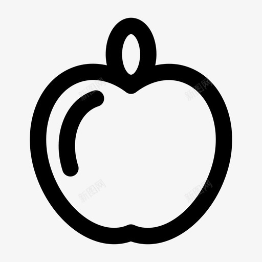 苹果水果健康图标svg_新图网 https://ixintu.com 健康 感恩节 水果 系列 苹果 蔬菜 风格