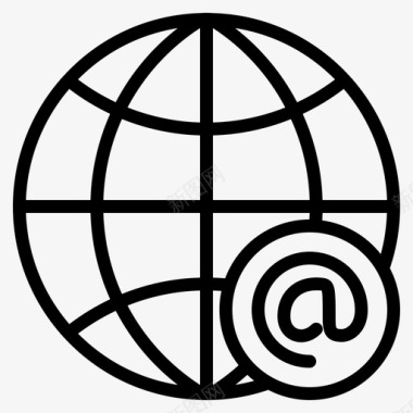 电子邮件网络联系人互联网图标图标