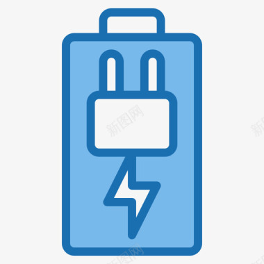 电池插头1蓝色图标图标
