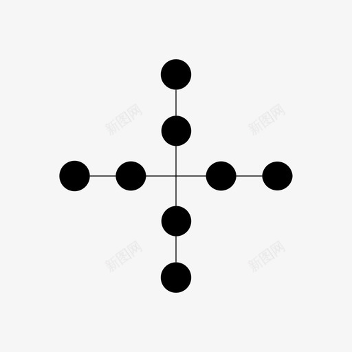 点连接图表图标svg_新图网 https://ixintu.com 几何图形 加号 图表 节点 连接