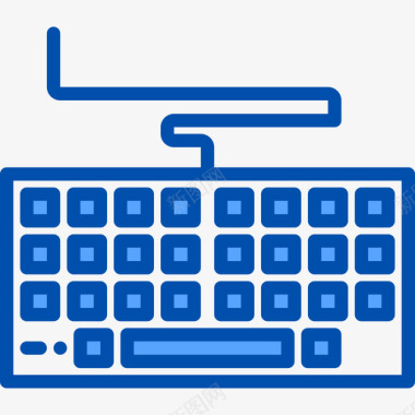 键盘网页图形4蓝色图标图标