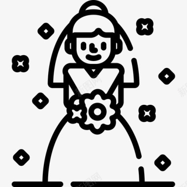 新娘婚礼206直系图标图标