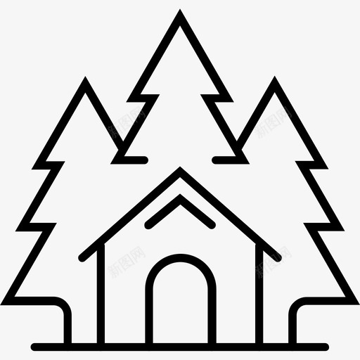 森林屋野营森林管理员图标svg_新图网 https://ixintu.com 帐篷 森林 管理员 野营