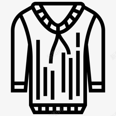 毛衣衣服144直线型图标图标