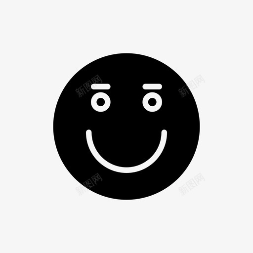 表情符号脸开心图标svg_新图网 https://ixintu.com 实心 开心 笑脸 符号 表情