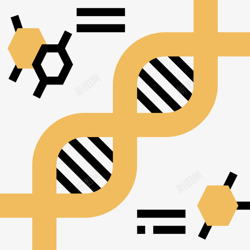 Dna医学162黄影图标svg_新图网 https://ixintu.com Dna 医学 黄影