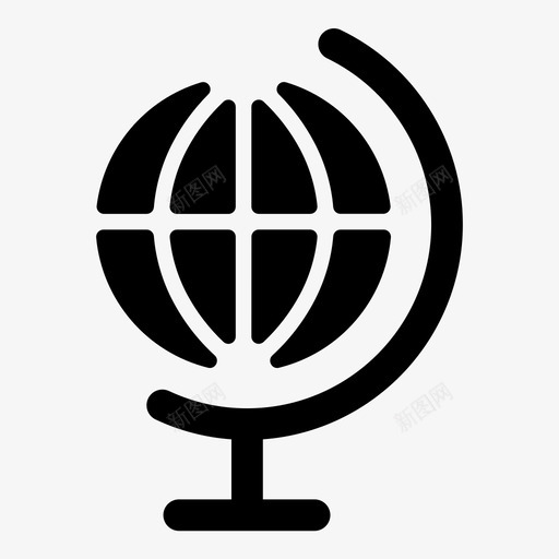 科学地球仪全球地图图标svg_新图网 https://ixintu.com 世界 全球 地图 地球仪 字形 形的 科学 类型