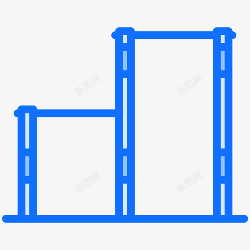 单杠健身房77蓝色图标svg_新图网 https://ixintu.com 健身房 单杠 蓝色