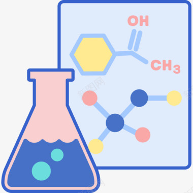 化学在线教育25线性颜色图标图标