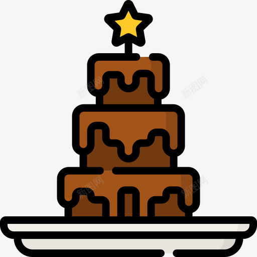 巧克力喷泉圣诞食品4线性颜色图标svg_新图网 https://ixintu.com 喷泉 圣诞 巧克力 线性 颜色 食品