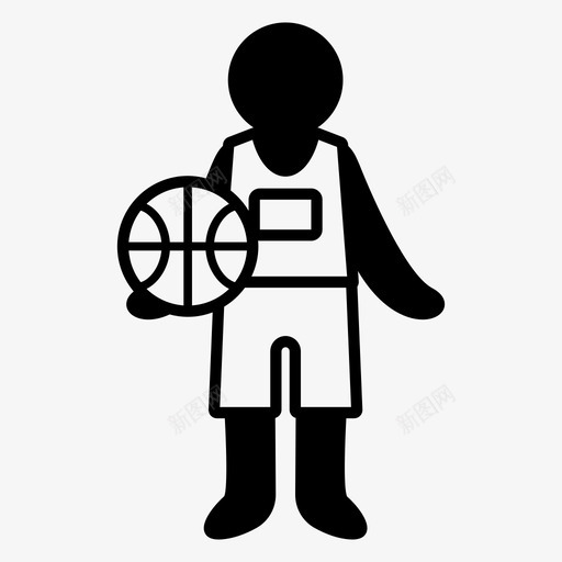 篮球运动员运动员nba图标svg_新图网 https://ixintu.com nba 体育 体育运动 化身 工作 篮球 职业 运动员