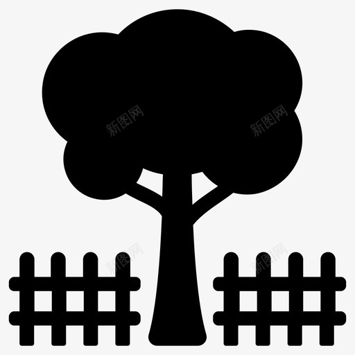 花园园艺户外图标svg_新图网 https://ixintu.com 公园 园艺 户外 树木 花园