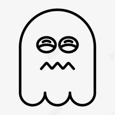 幽灵无聊表情符号图标图标