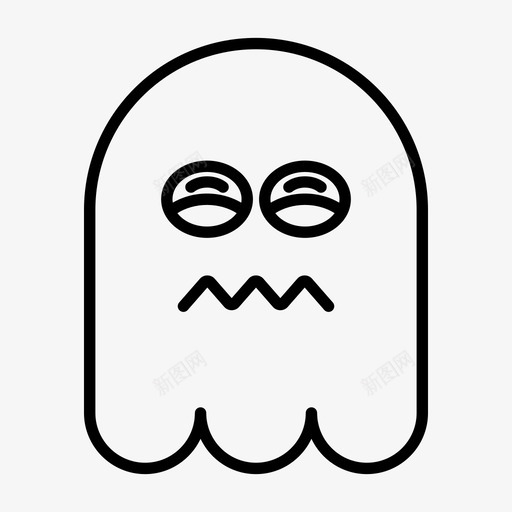 幽灵无聊表情符号图标svg_新图网 https://ixintu.com 1行 幻影 幽灵 无聊 符号 表情