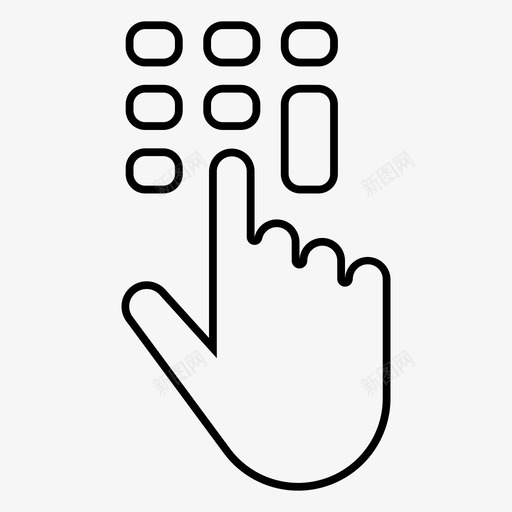 扫描仪手指指纹扫描仪图标svg_新图网 https://ixintu.com 手指 扫描仪 指纹 触摸 识别