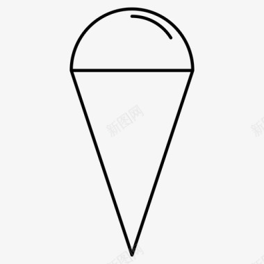 锥形锥形冰淇淋食物图标图标