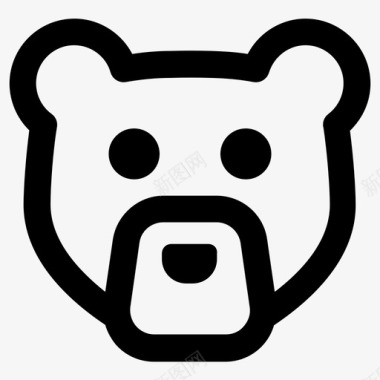 动物熊灰熊图标图标