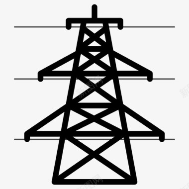 电力线电力第十二条图标图标