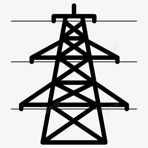 电力线电力第十二条图标svg_新图网 https://ixintu.com 二条 电力 电力线 第十 第十二