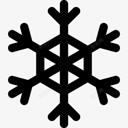 雪花天气300线性图标svg_新图网 https://ixintu.com 天气 线性 雪花