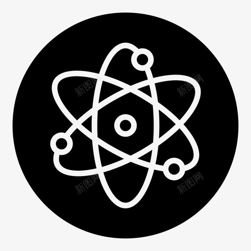 原子高级分子图标svg_新图网 https://ixintu.com 中子 分子 化学 原子 物理 质子 高级