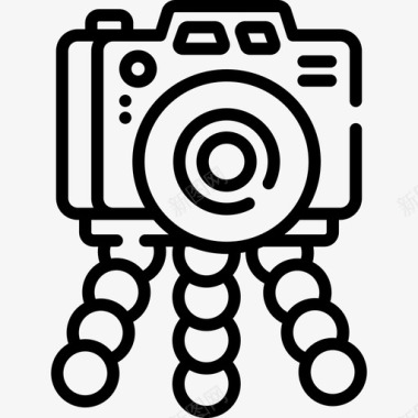 照相摄像机博主和影响者要素4图标图标